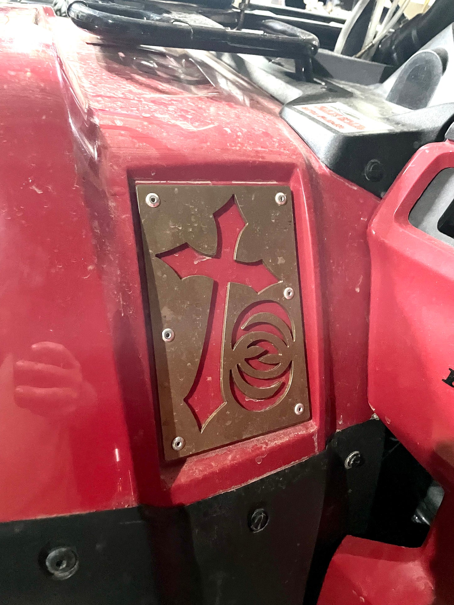 Honda warning label delete plate big