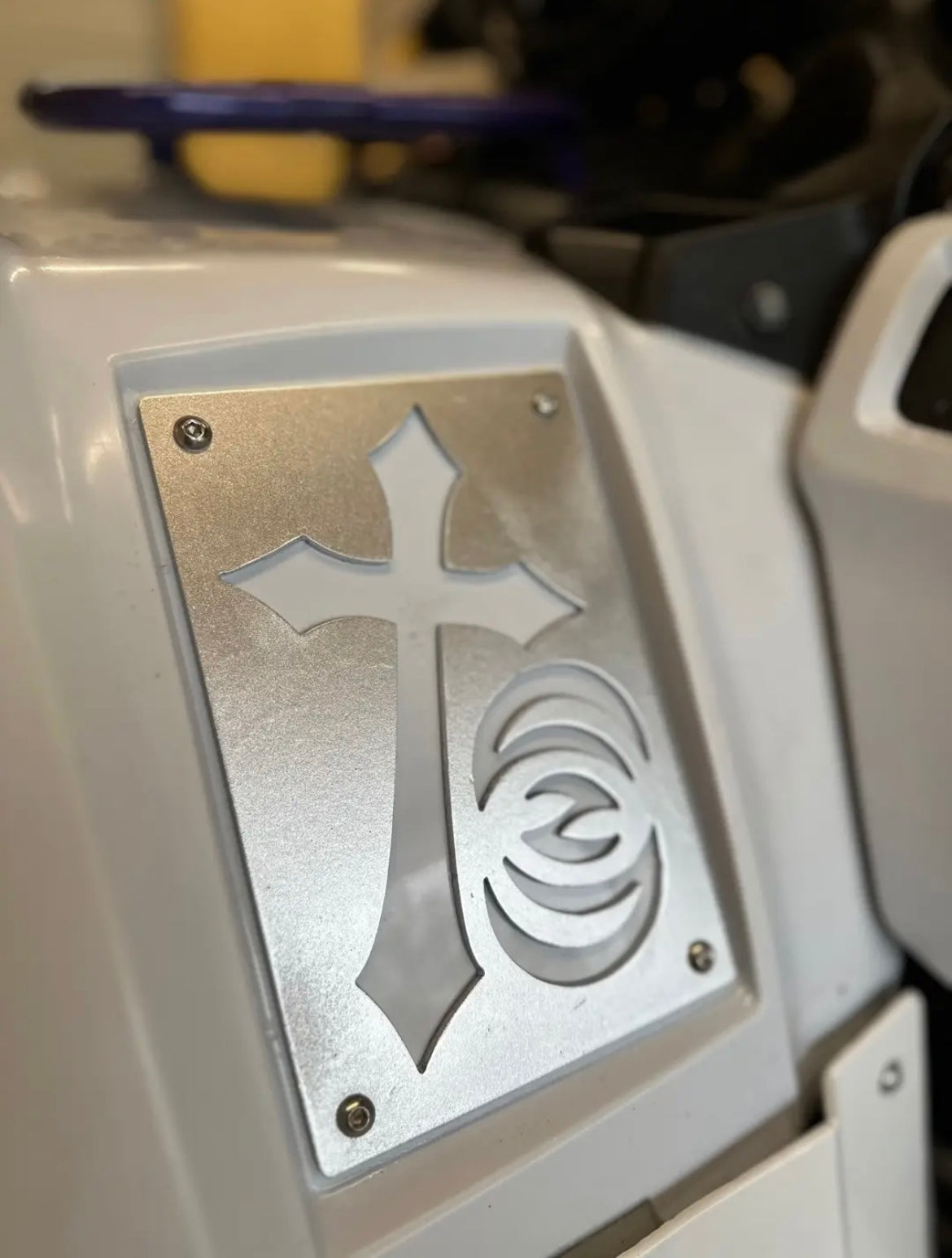 Honda warning label delete plate big