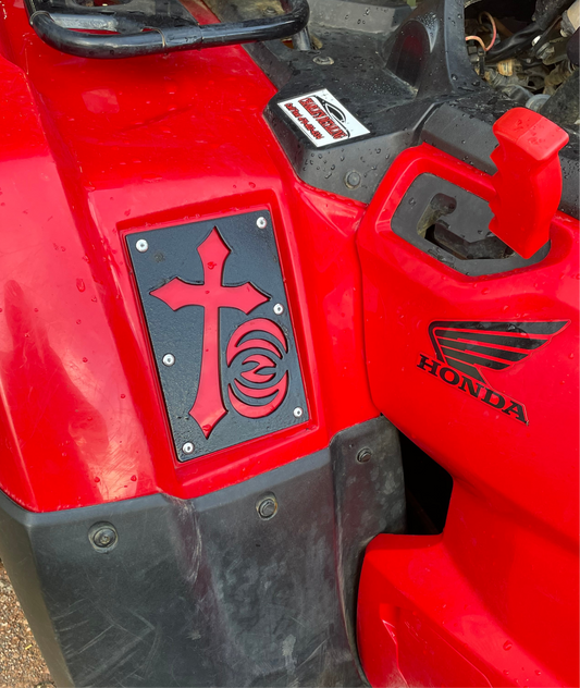 Honda warning label delete plate
